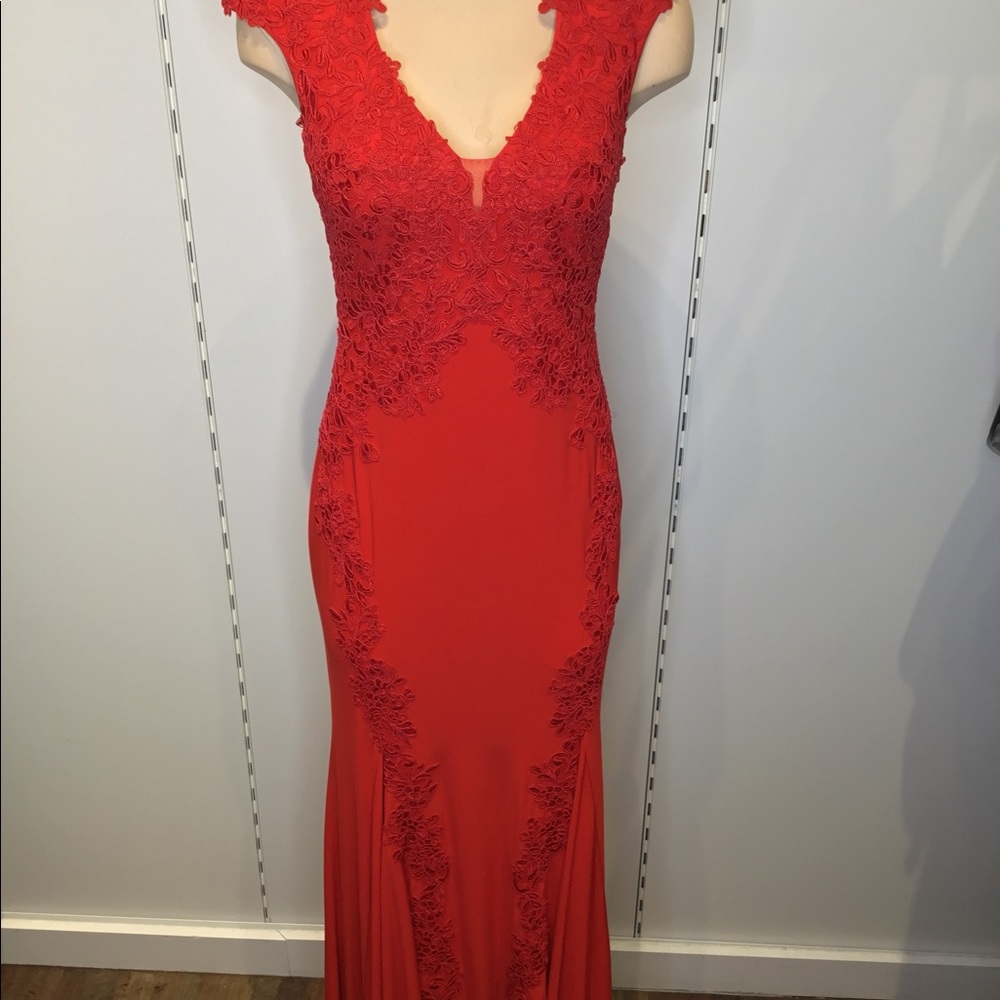 Brand new gorgeous lace and illusion floor length gown